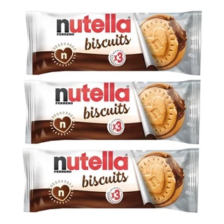3 Nutella Biscuits Biscoitos Bolacha Ferrero Importado 41,4g