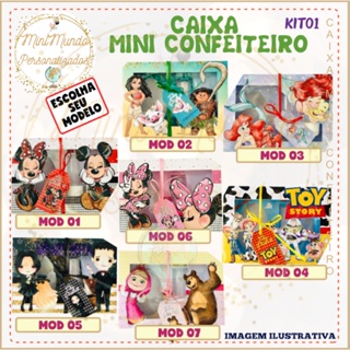 COMBO 04 CAIXAS MINI CONFEITEIRO - 07 MODELOS (KIT01)