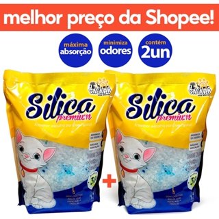 Kit com 2 Areias Sílica para Gato Premium Savana Pet 1,5kg