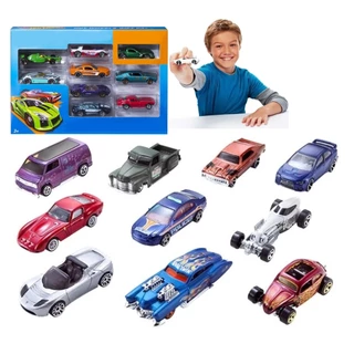 10 Carrinhos De Ferro Estilo Hot Wheels Miniaturas Colecionáveis Carrinho Hot Cars Die Cast