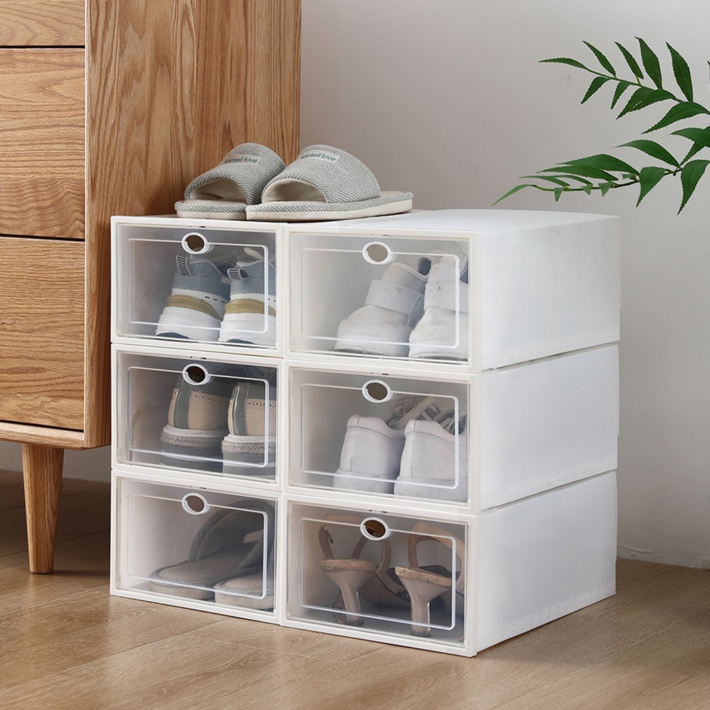 1 Caixa /Organizador Para Tênis Sapatos Tampa Flip Multiuso