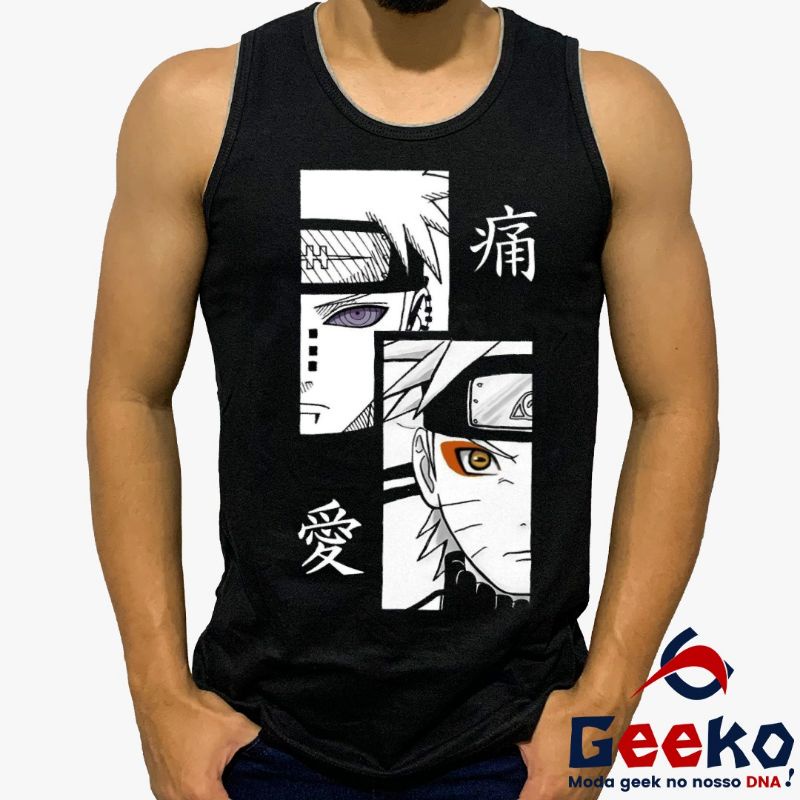 Regata Naruto e Pain 100% Algodão - Naruto - Pain - Anime - Geeko