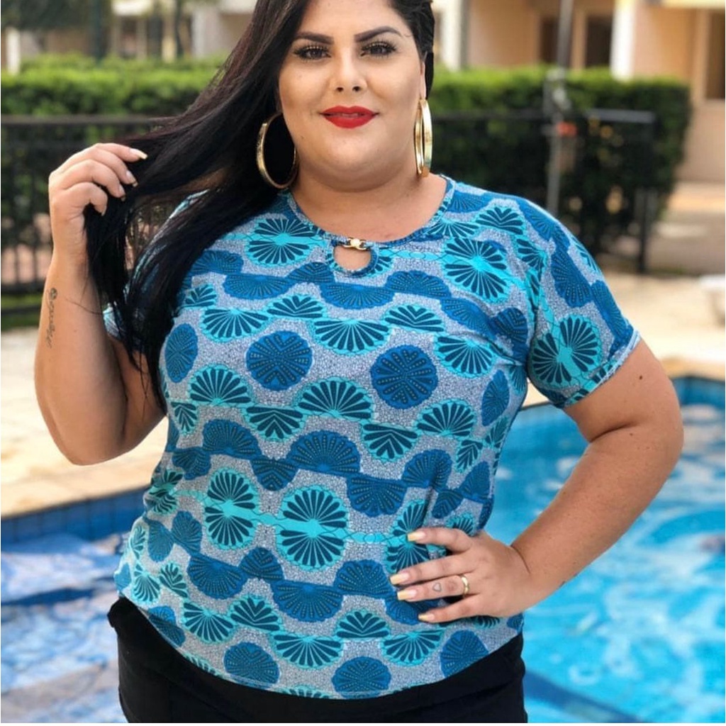 Camisa Blusinha Plus Size Super Confortável Moda Evangélica Malha Fria Tamanho Grande Promoção