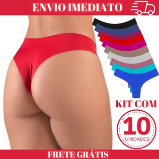 Kit 10 Calcinhas Sem Costura Corte Laser