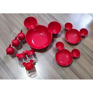 Kit Orelhinha Tigela Grande Tigela Pequena e Potinhos Mickey