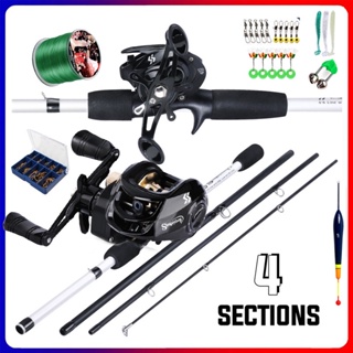 Sougayilang 1.8M Combos De Carretel De Pesca Com Haste De 18 + 1BB 7.2 : 1 Relação Engrenagem Max Drag 17lb