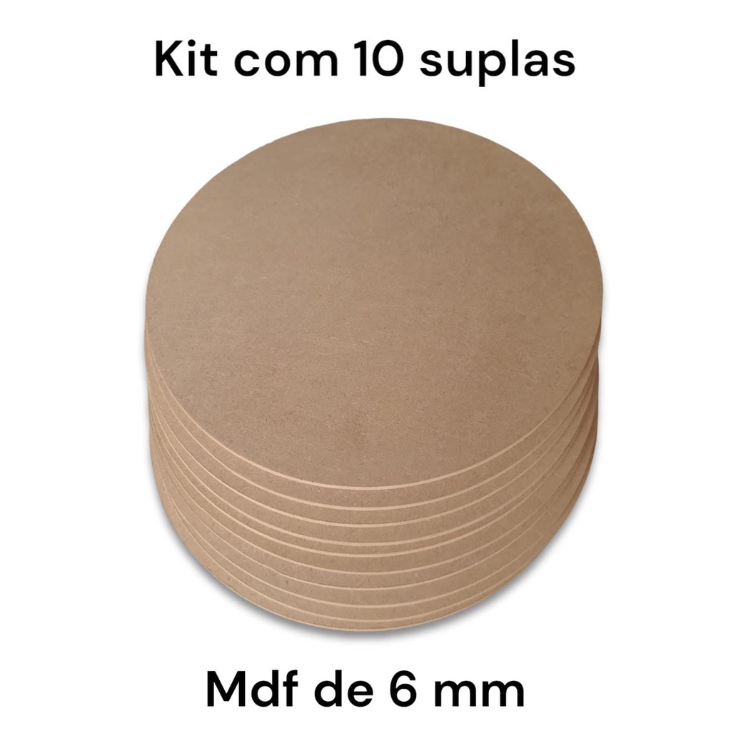 Porta prato souplat supla de mdf 6mm kit com 10 unidade