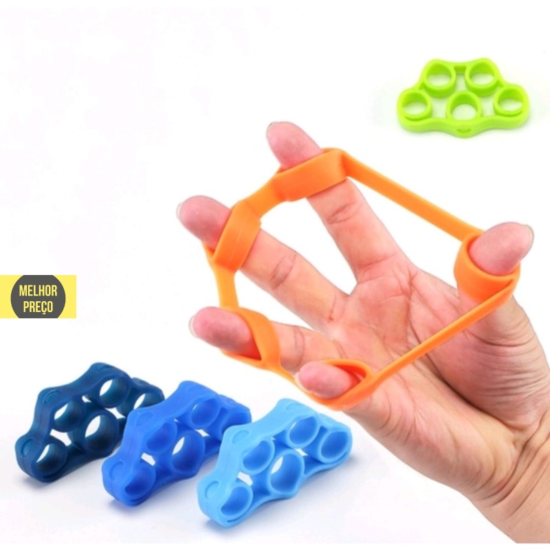 Exercitador Fortalecedor Extensor elastico resistencia força para dedo da mão Fisioterapia