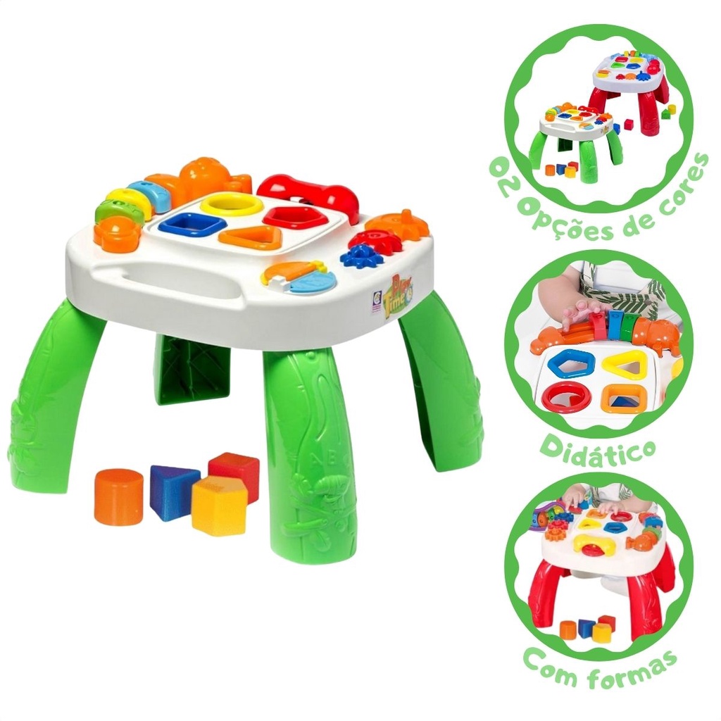 Mesa Didatica Play Time Mesinha Infantil Atividades Pedagogica ...