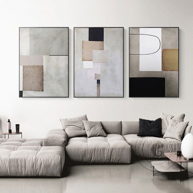 Quadros Decorativos Trio Kit 3 peças Grandes 90x60 ou 60x40 mais de 50 opções de imagens Quadro decorativo Sala Quadro decorativo Quarto Quadro decorativo Escritório Quadro decorativo Marmorizado Quadro decorativo abstrato Folhas arte quadro mosaico