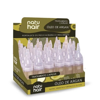 Kit 12 Ampolas de Tratamento Capilar Óleo de Argan Natuhair 10ml - CONTÉM 12 UNIDADES