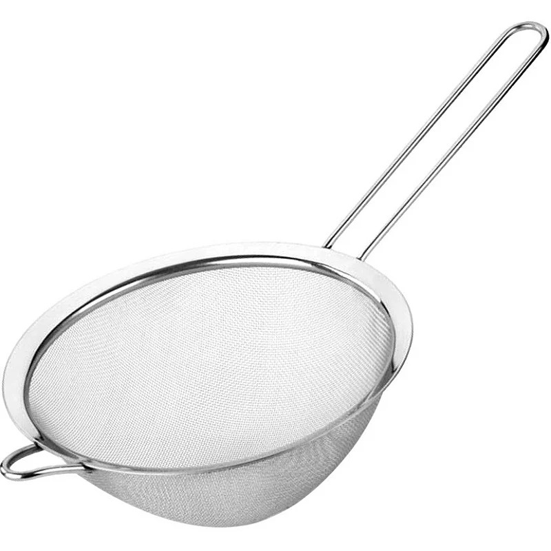 Peneira Funda Afunilada para Alimentos Inox Grande 20 cm