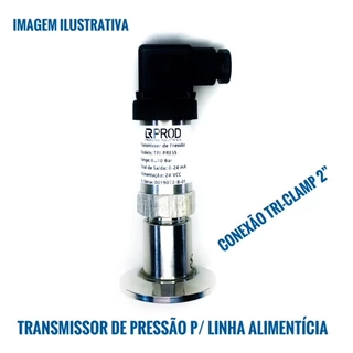 Transmissor/Transdutor de Pressão - TriClamp - 0-16 bar - 4-20 mA -TC 2