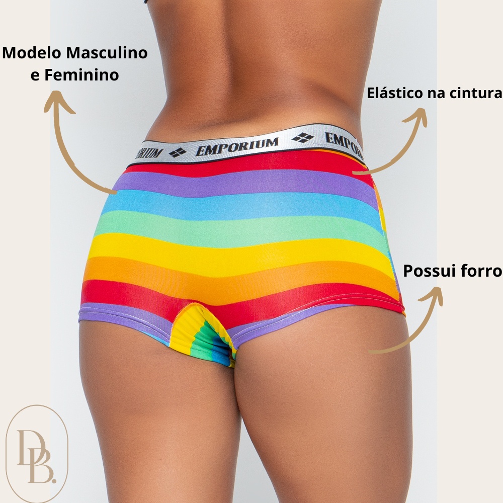 KIT 2 Calcinha e Cueca LGBT Boxer Lingerie Moda Íntima Masculina