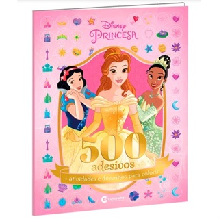 Livro Infantil 500 Adesivos Princesas Unicórnio Naruto Mônica Vingadores Frozen Pixar Mickey Homem Aranha