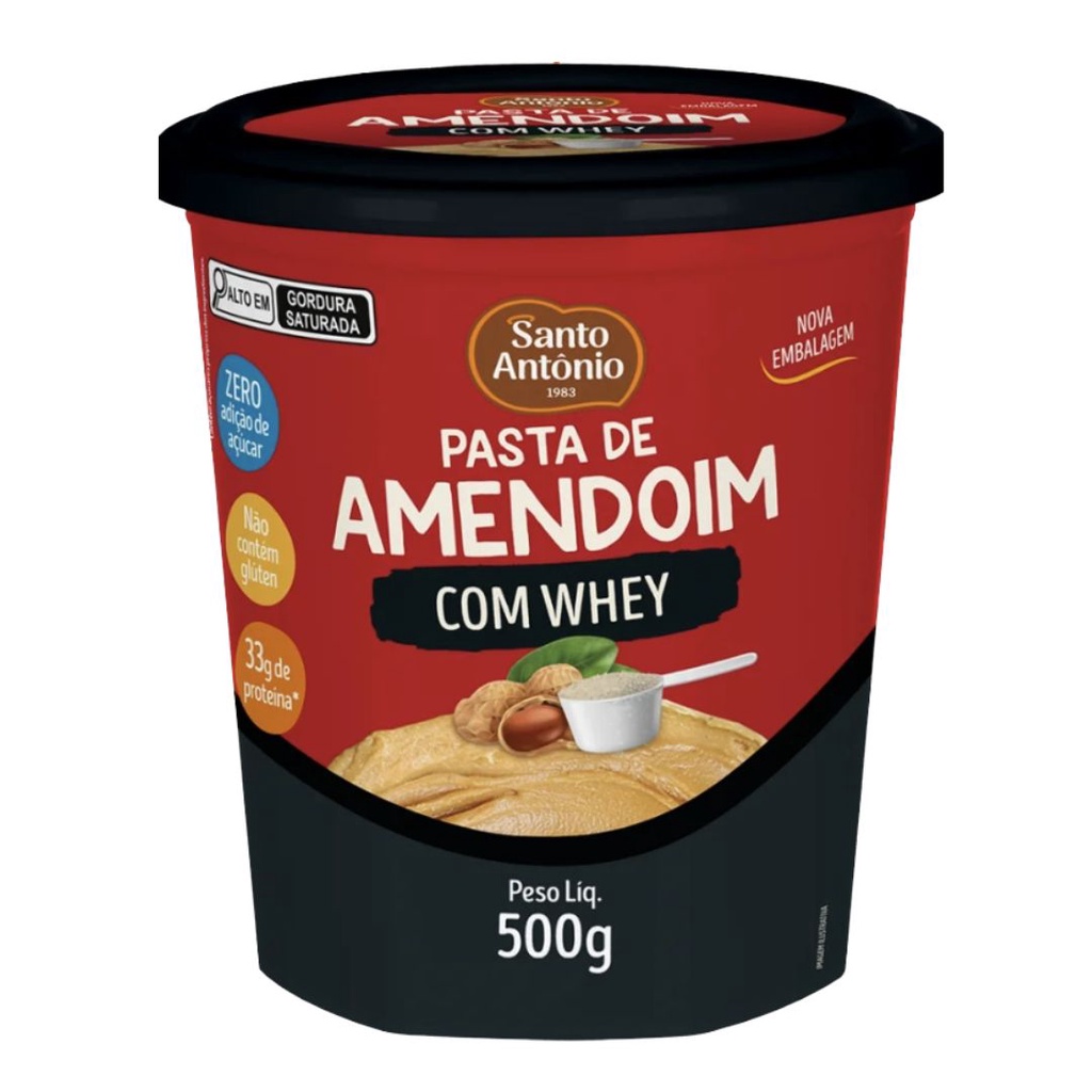 Pasta de Amendoim Integral Doces Santo Antônio Embalagem 500G