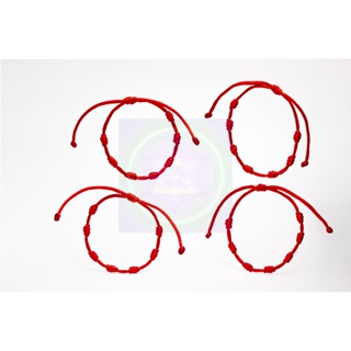 Kit 4 Pulseira Vermelha 7 Nós de Proteção - Kabbalah/ Cabala - Adulto Ajustável