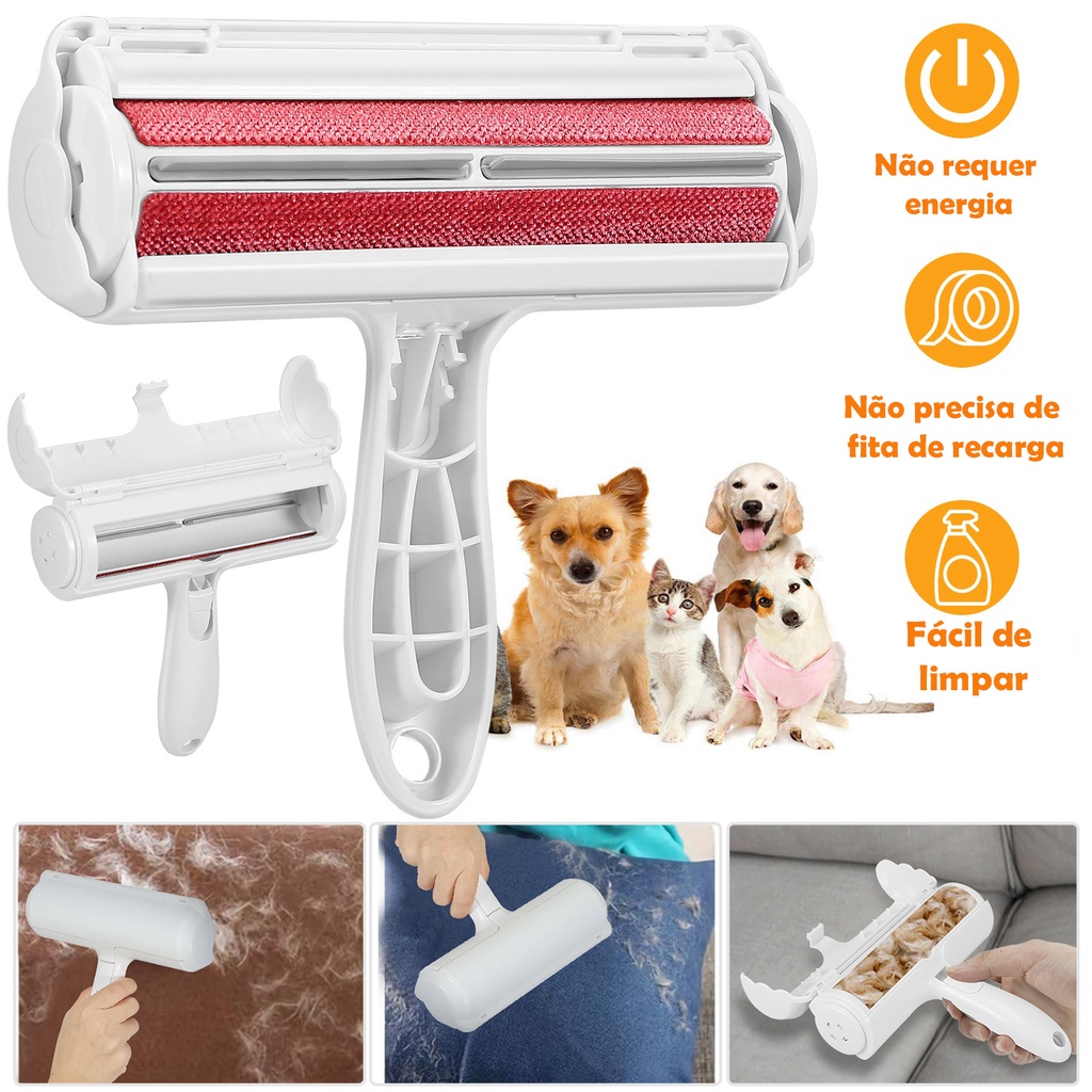 Rolo Removedor De Pelo Pet de Gato e Cachorro Rolo Removedor! Shopee