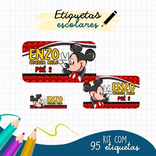 Etiqueta Escolar Mickey