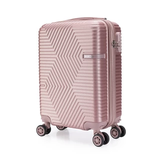 Mala Rosa Pequena de Bordo com Rodas 360 em Abs Resistente com Cadeado