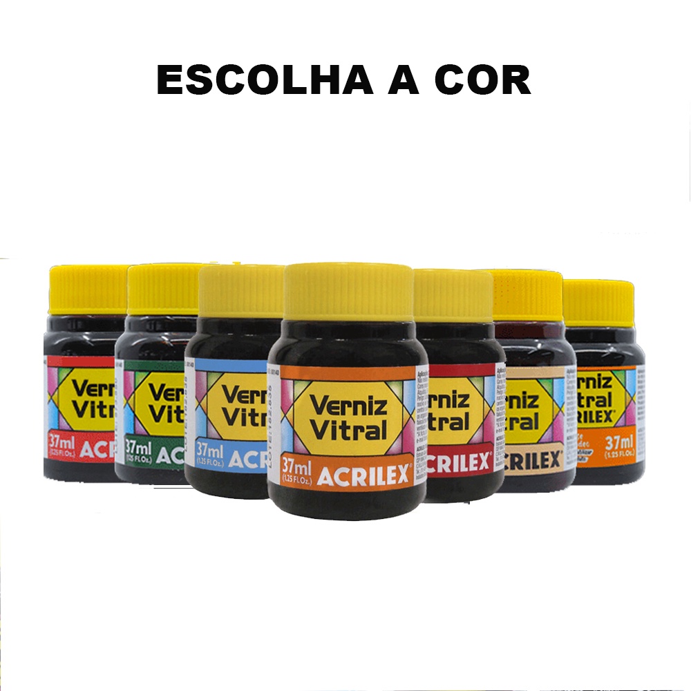 Verniz Vitral 37ml 01 Unidade Acrilex Escolha a Cor Shopee Brasil