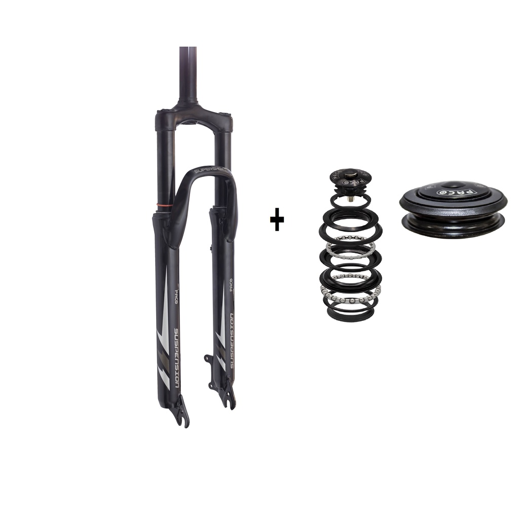 Garfo Sundown Bicicleta aro 26 (COM ROSCA FINA) / Standard Preto Brilhante  21.1mm (REFORÇADO)