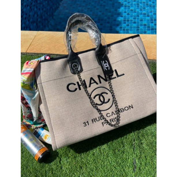 Bolsa ch de praia lona. deauville Totte Paris GRIFE