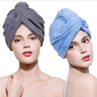 3 Toalha Grossa Mágica Para Cabelo Secar Rápido Touca Banho Microfibras Casa Promoção