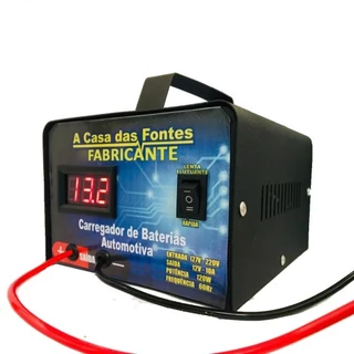 Carregador Automotivo De Baterias 12v Portátil 20ah Carro, Moto e Náutica Flutuante até 300 ampéres