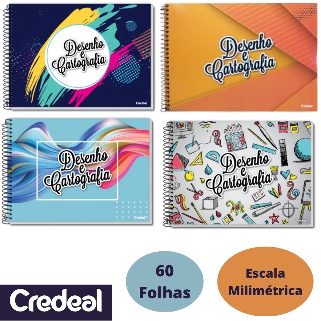 Caderno Cartografia Desenho Espiral CD 60Fls Turma da Monica - Capa B - São  Domingos