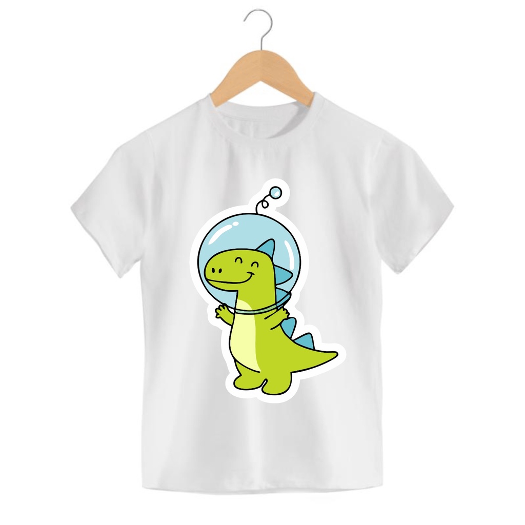 Camiseta dinossauro cromado 100% algodão, design de silhueta