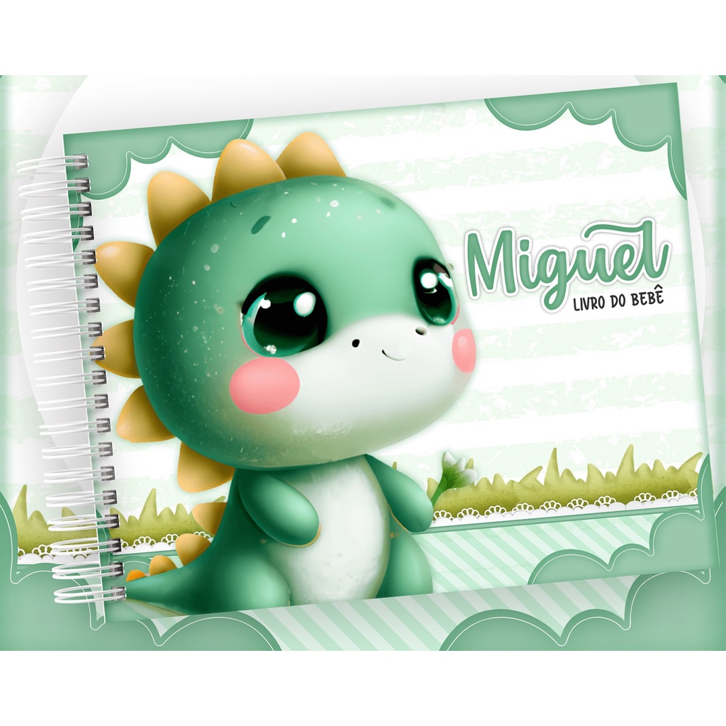 Livro do bebê personalizado Dinossauro baby