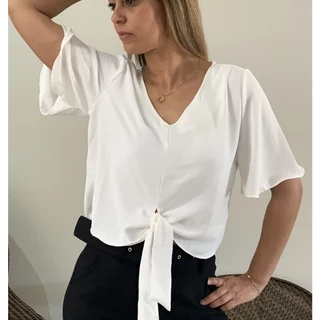 camisa social feminina tecido poliester