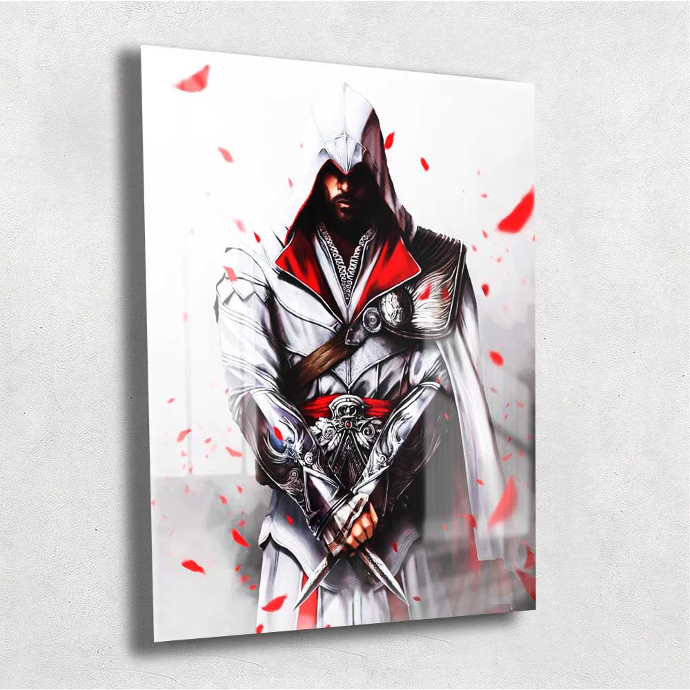 Quadro Metalizado Assassin's Creed Jogo Placa Decorativa Brilhante Pôster