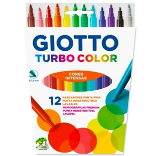 Canetinha Hidrográfica GIOTTO Turbo Color c/ 12 Cores