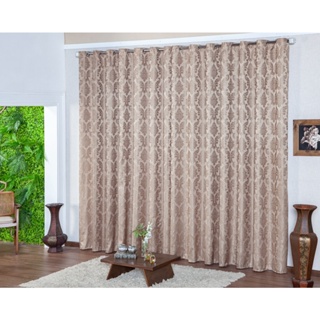 Cortina Jacquard 4,00 x 2,80 Para Sala e Quarto Várias Cores