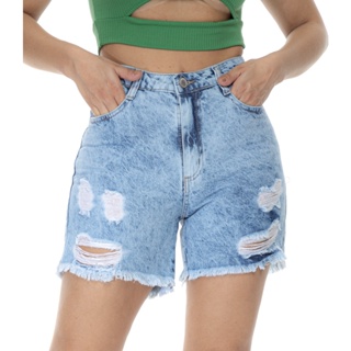 Short Feminino Meia Perna Afina Cintura Fabricado No Brasil