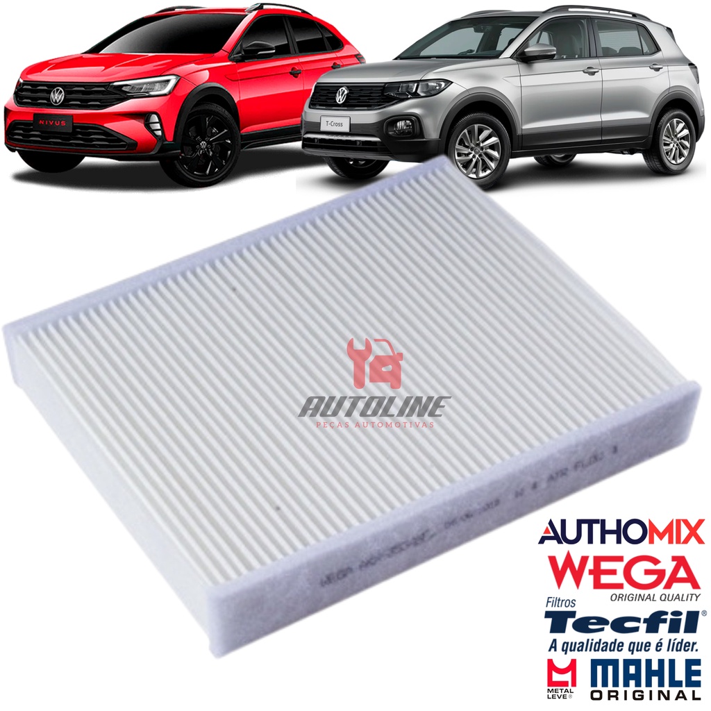 Filtro de Ar Condicionado Volkswagen T-Cross e Nivus 2017 2018 2019 ...