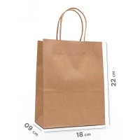 Sacola De Papel Kraft 18x10x25 ( 100unid Promoção Direto da Fábrica )