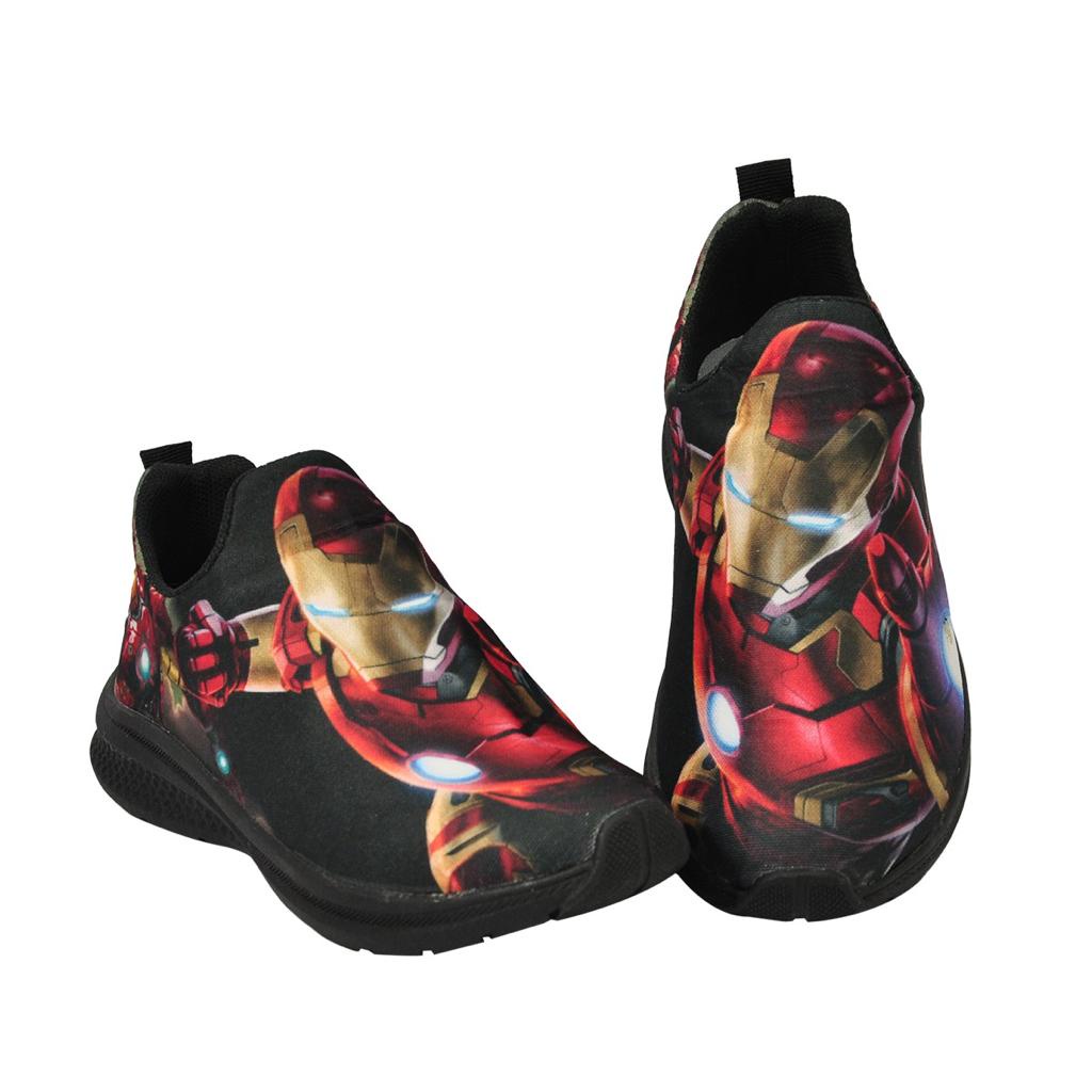 Tênis Infantil Masculino Calce Fácil Slip On Preto Homem de Ferro - Main Image