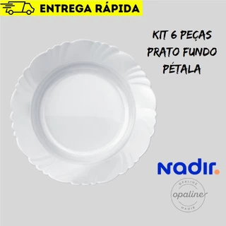 Kit 6 Pratos Fundos Pétala Opaline - Nadir Figueiredo