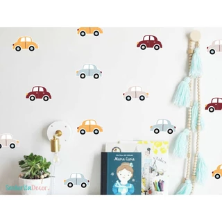 Adesivos De Parede Carros coloridos Mini carrinhos