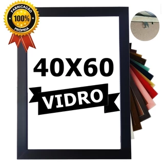 Moldura Quadro 40x60 Em Madeira Laqueada Com Vidro PREMIUM de Alta Qualidade