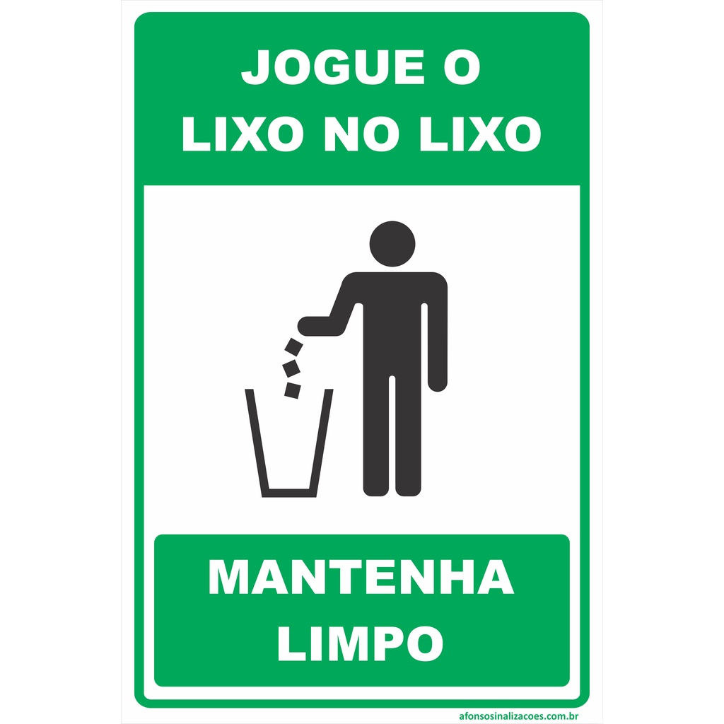 Placa Não Jogue Lixo Neste Local Por Favor Proibido (30x40)