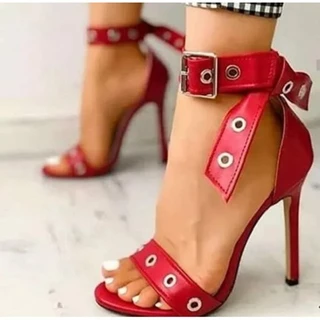Sandália salto feminino alto 10 cm fino sandalia para festa casual com ajuste com fivela social