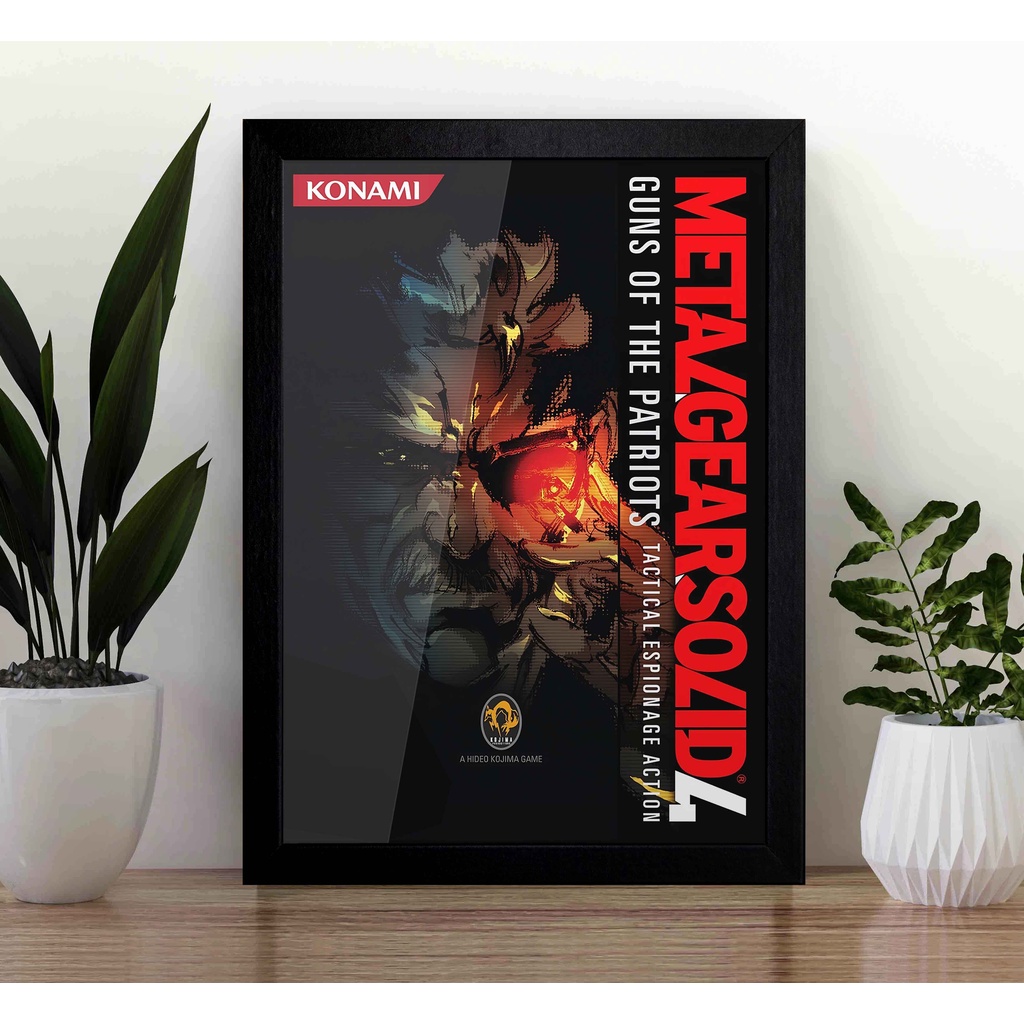 Quadro Metal Gear Solid 4 Guns of the Patriots A3 - com Acrílico