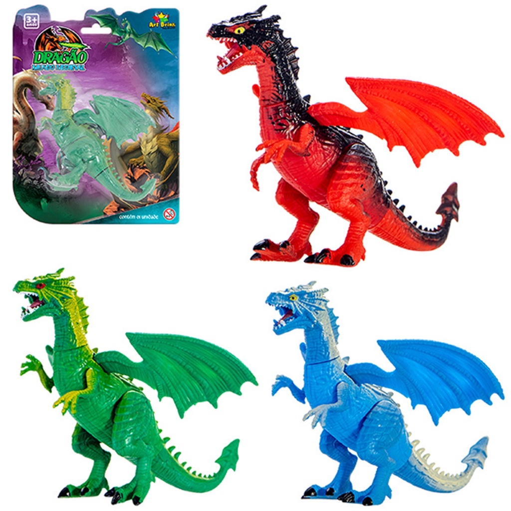 Brinquedo Dragão Articulado 16cm Para Presentear | Shopee Brasil
