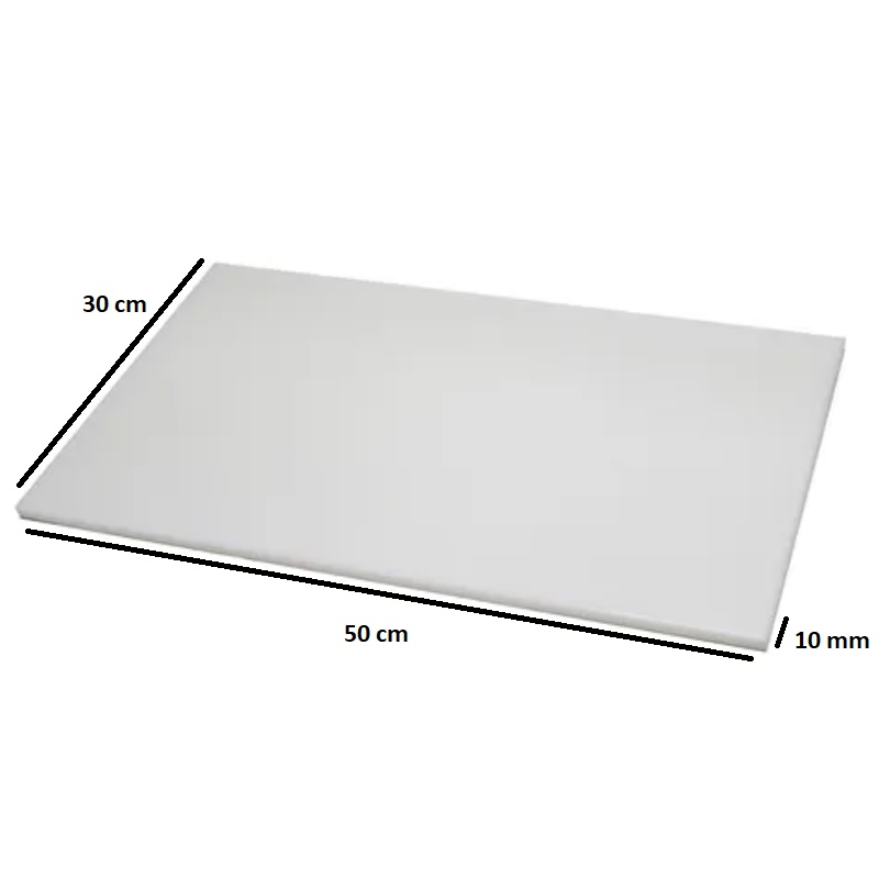 Placa P/ Cortar Carne Polietileno Pead 10mm X 30cm X 50cm