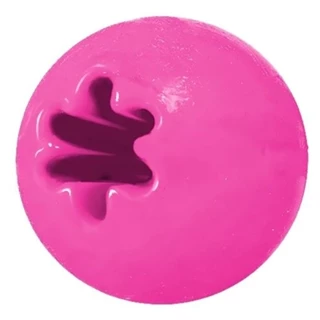 Bola Maciça Rosa Mordedor Brinquedo Col. Adestramento Resistente 60mm Cães Furacão Pet