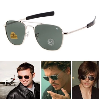 Óculos De Sol Aviador Estilo Homens Projeto Da Marca Do Exército Americano Óptico Militar AO Piloto